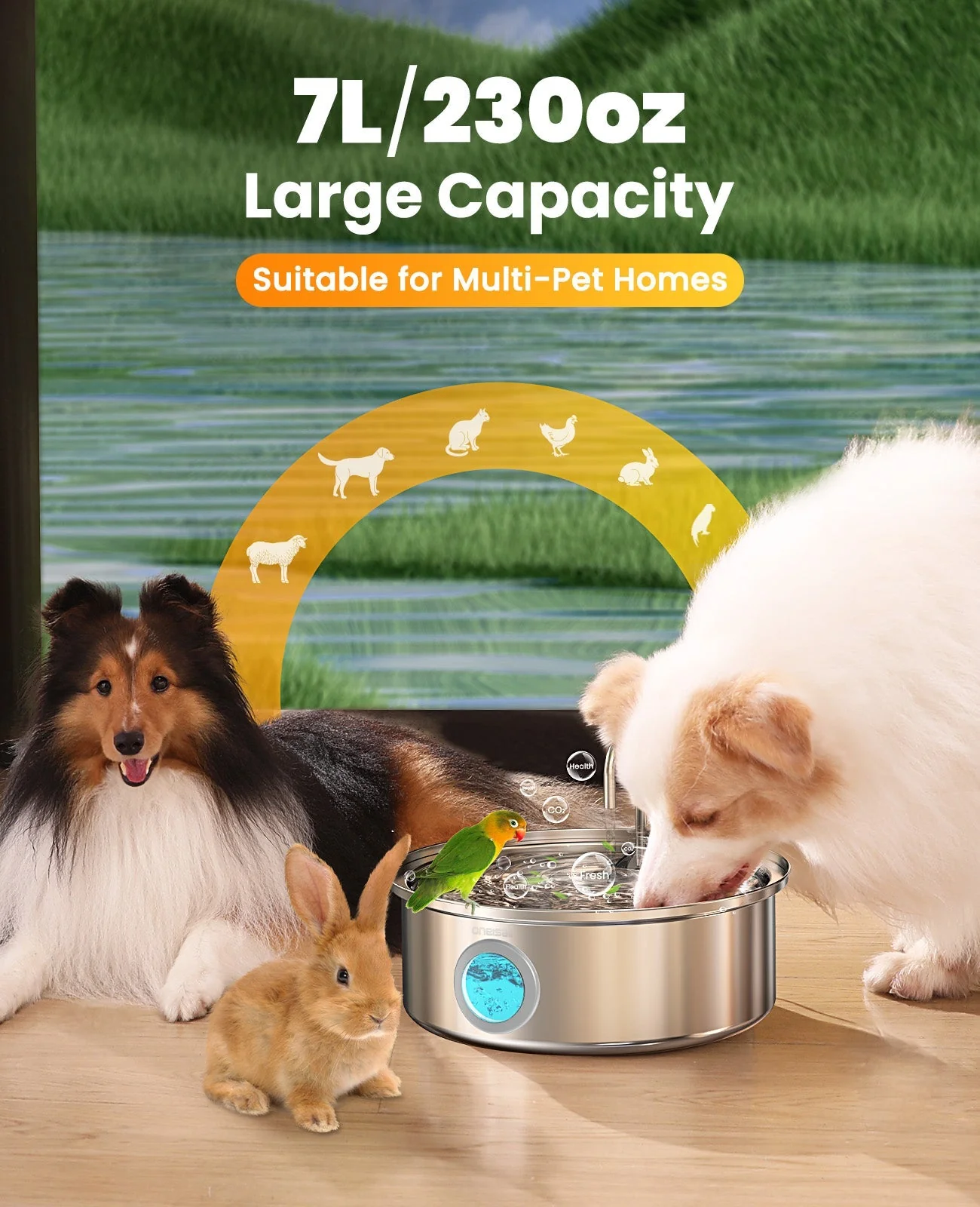 Oneisall 5L Automatic Cat Feeder with APP Control & 7L Pet Water Fountain Set - Image 15