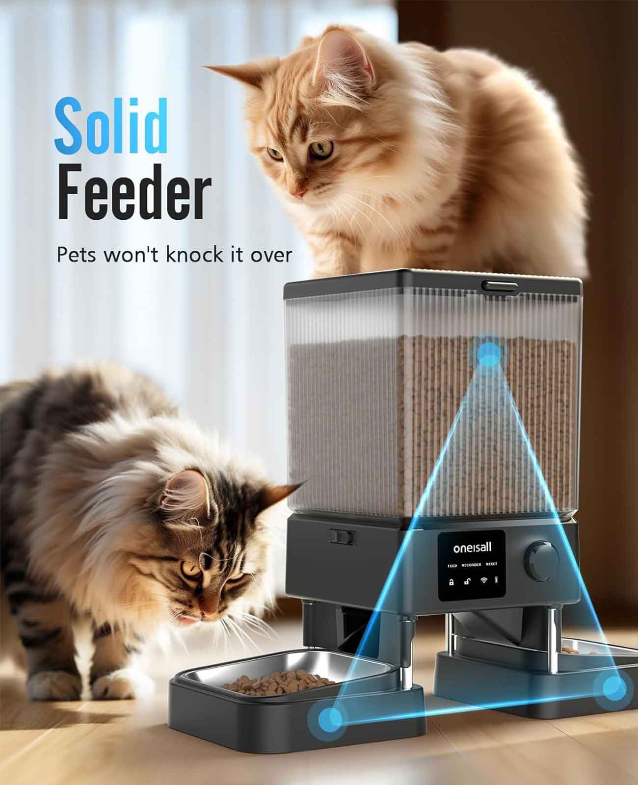 Oneisall 5L Automatic Cat Feeder with APP Control & 7L Pet Water Fountain Set - Image 8
