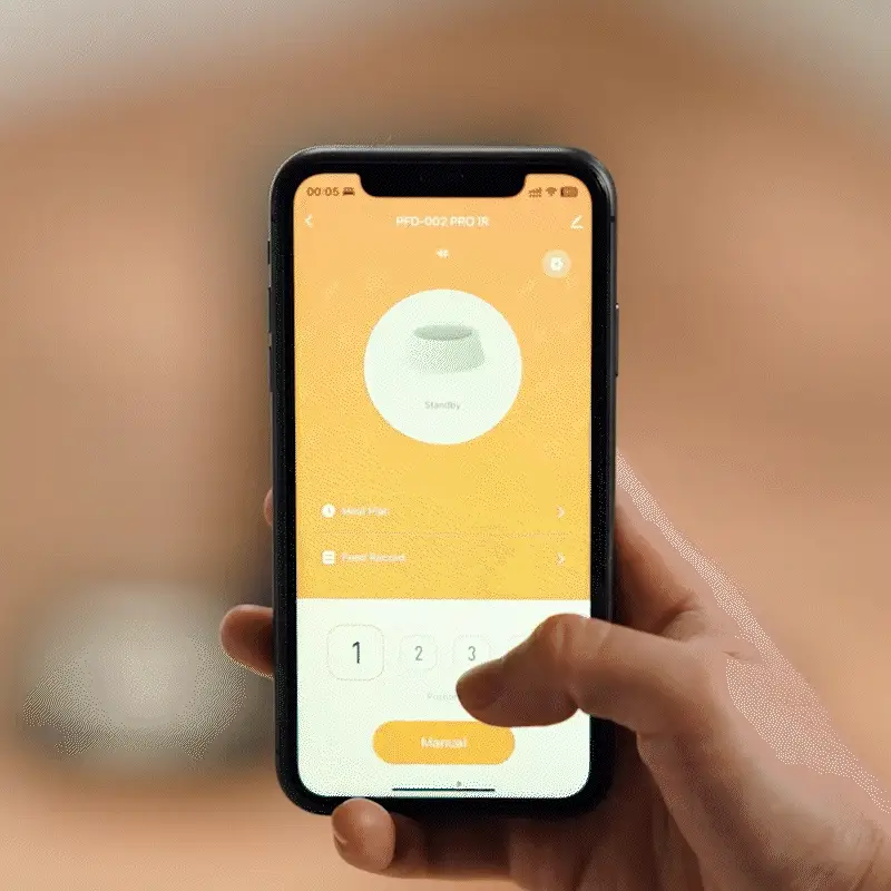 Oneisall 5L Automatic Cat Feeder with APP Control for Two Cats - Image 3