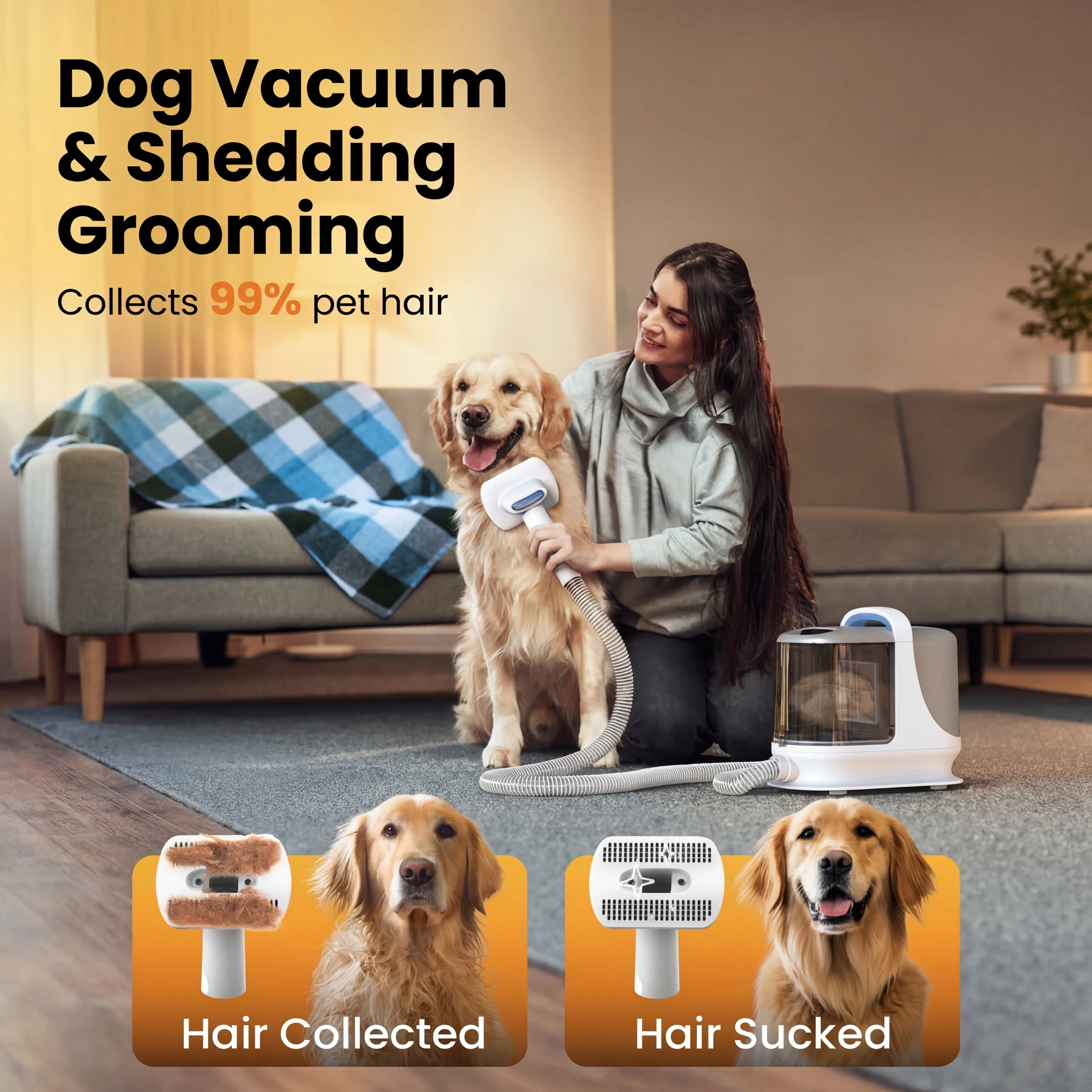 Oneisall BM3 13000Pa Super Strong Suction Dog Grooming Vacuum Kit - Image 7