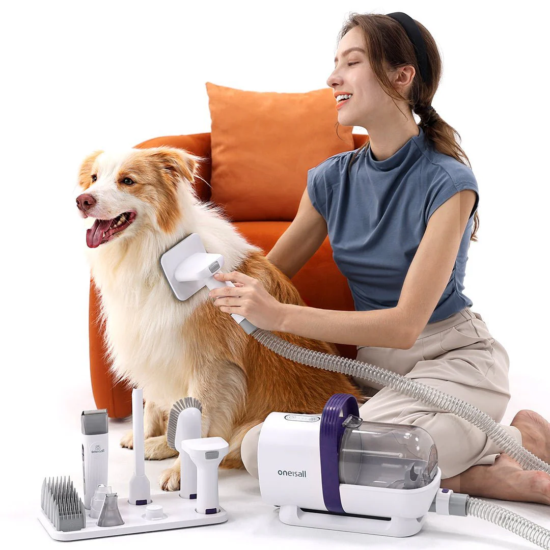 Oneisall LM2 7-in-1 Pet Grooming Vacuum Kit Purple - Image 13