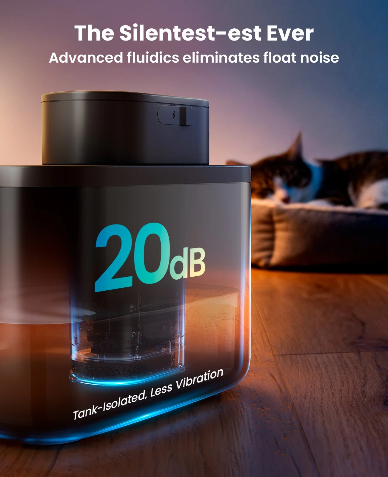 Oneisall 2.2L Cordless Cat Water Fountain - Image 4