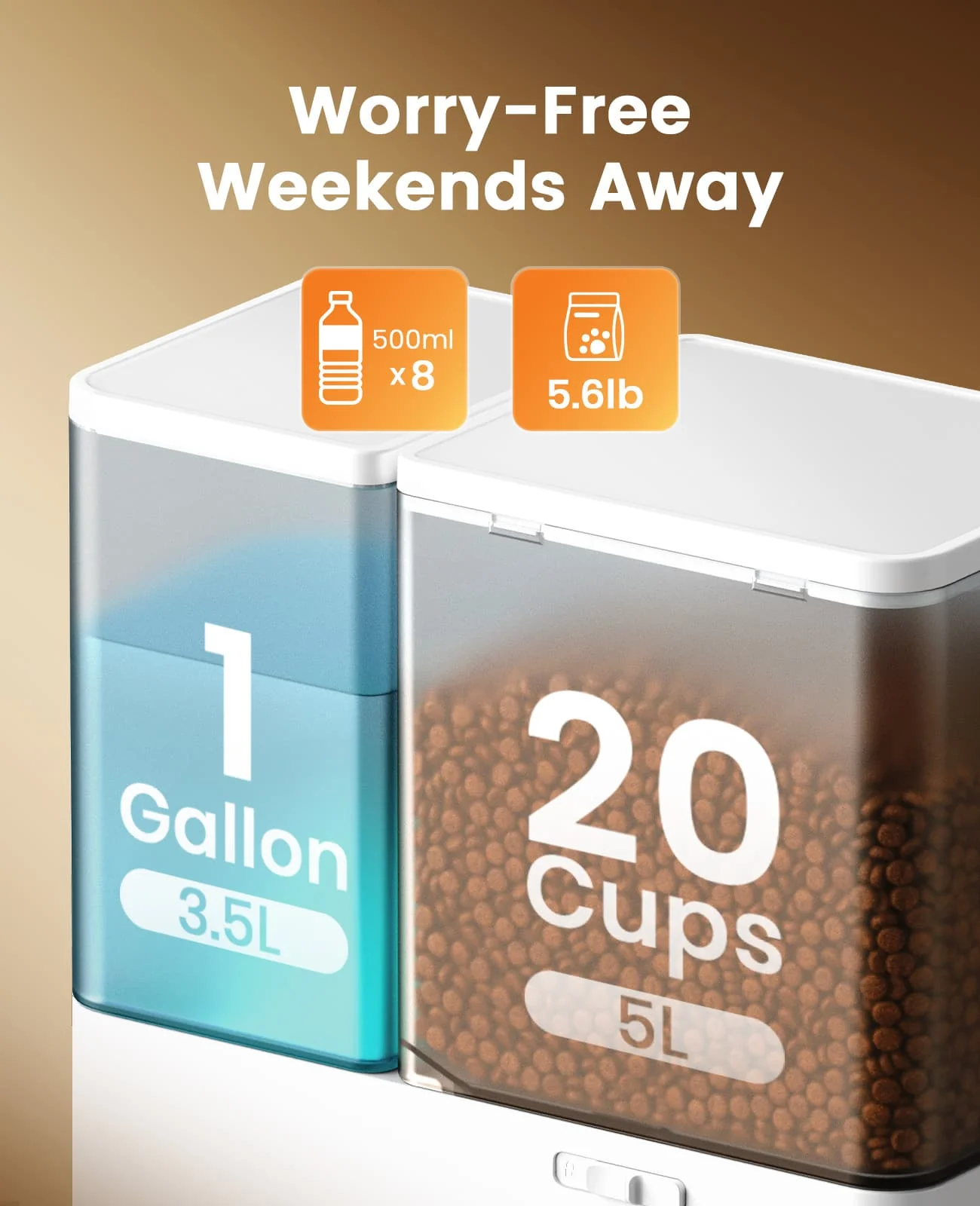 Oneisall 2-in-1 Automatic Cat Feeder and Water Dispenser - Image 6