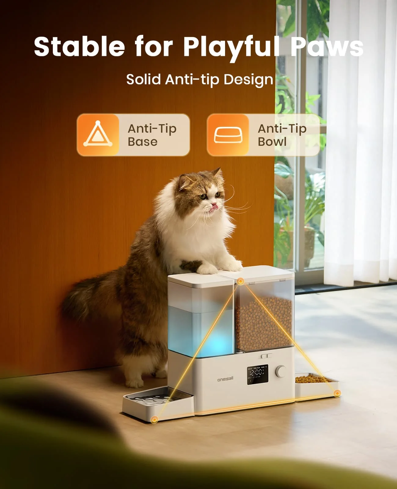 Oneisall 2-in-1 Automatic Cat Feeder and Water Dispenser - Image 7