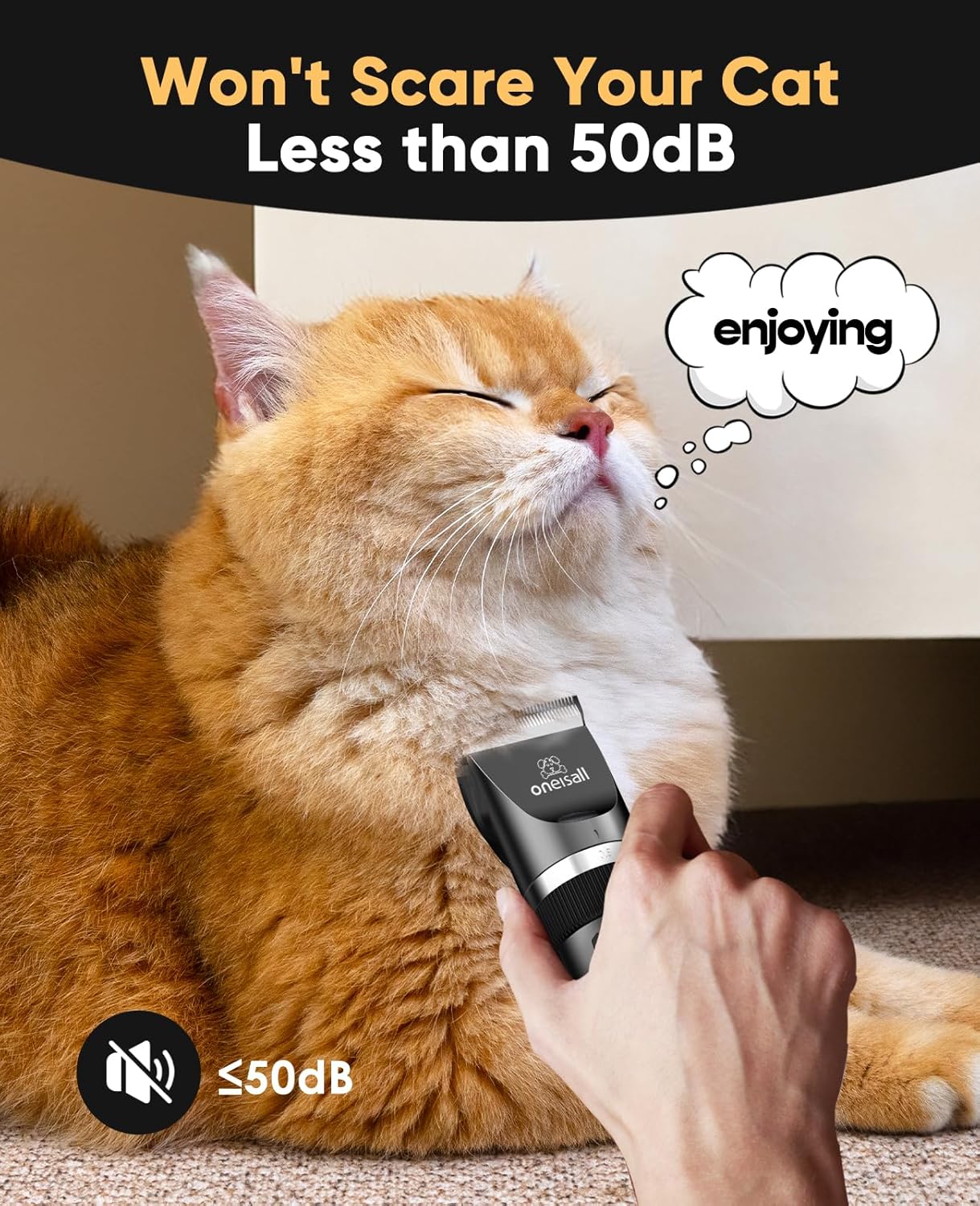 Oneisall X2 2 Speeds Cat Clippers for Matted Hair - Image 13