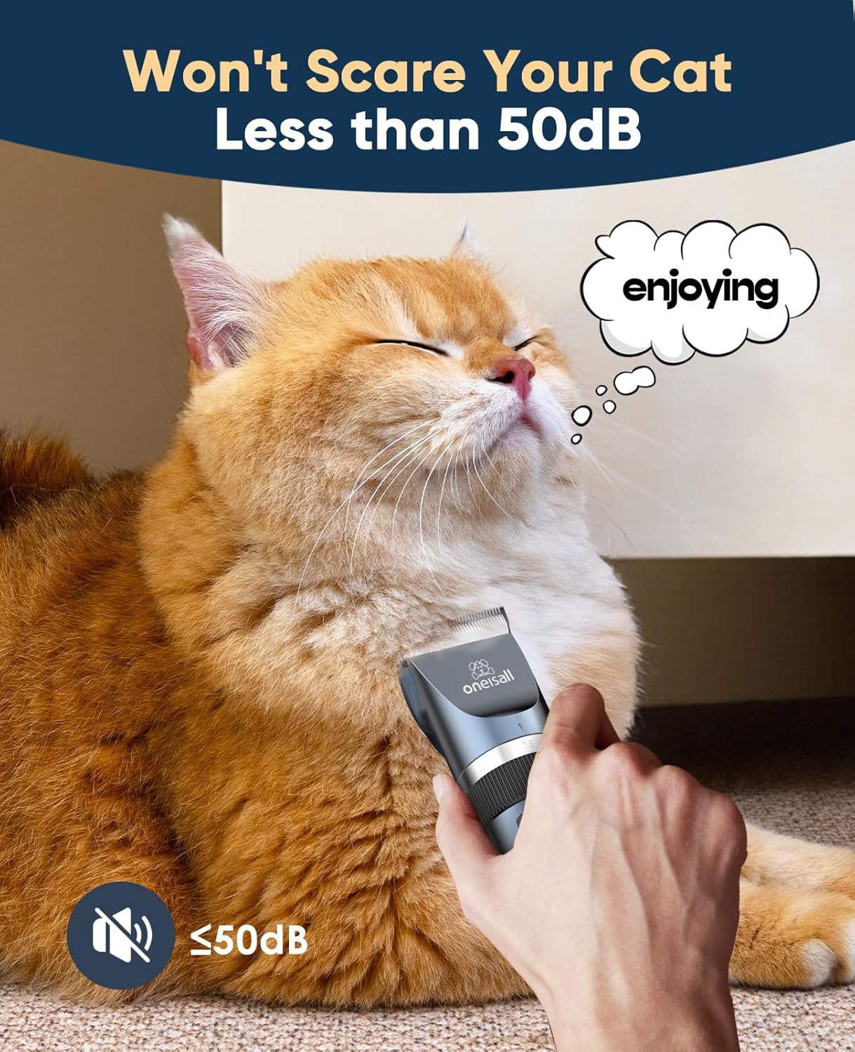 Oneisall X2 2 Speeds Cat Clippers for Matted Hair - Image 4