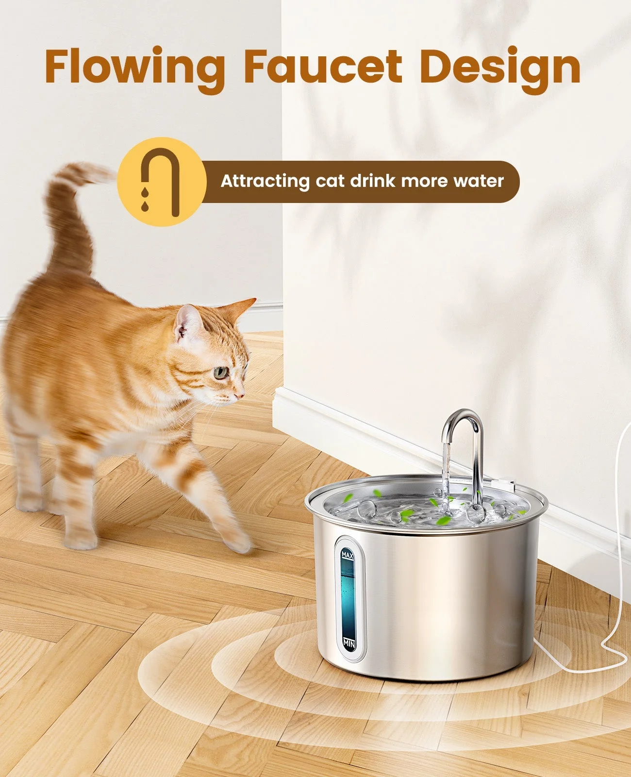 Oneisall 2L Cat Water Fountain with 3PCS Filters - Image 3