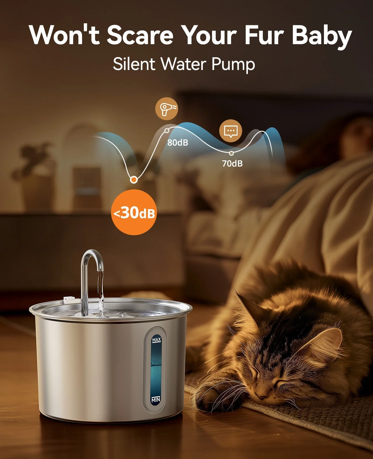 Oneisall 2L Cat Water Fountain with 3PCS Filters - Image 5