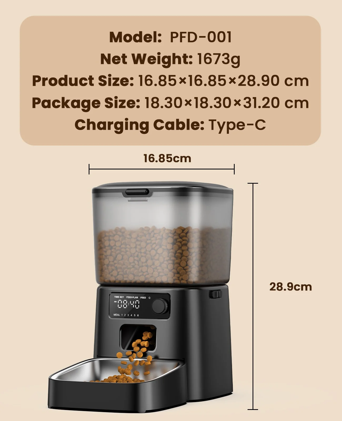 Oneisall 3.5L Automatic Cat Feeder with APP Control & 2.4G Wi-Fi - Image 32