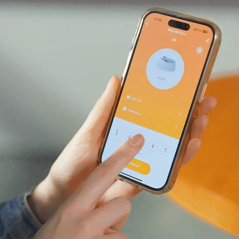 Oneisall 3.5L Automatic Cat Feeder with APP Control & 2.4G Wi-Fi - Image 3