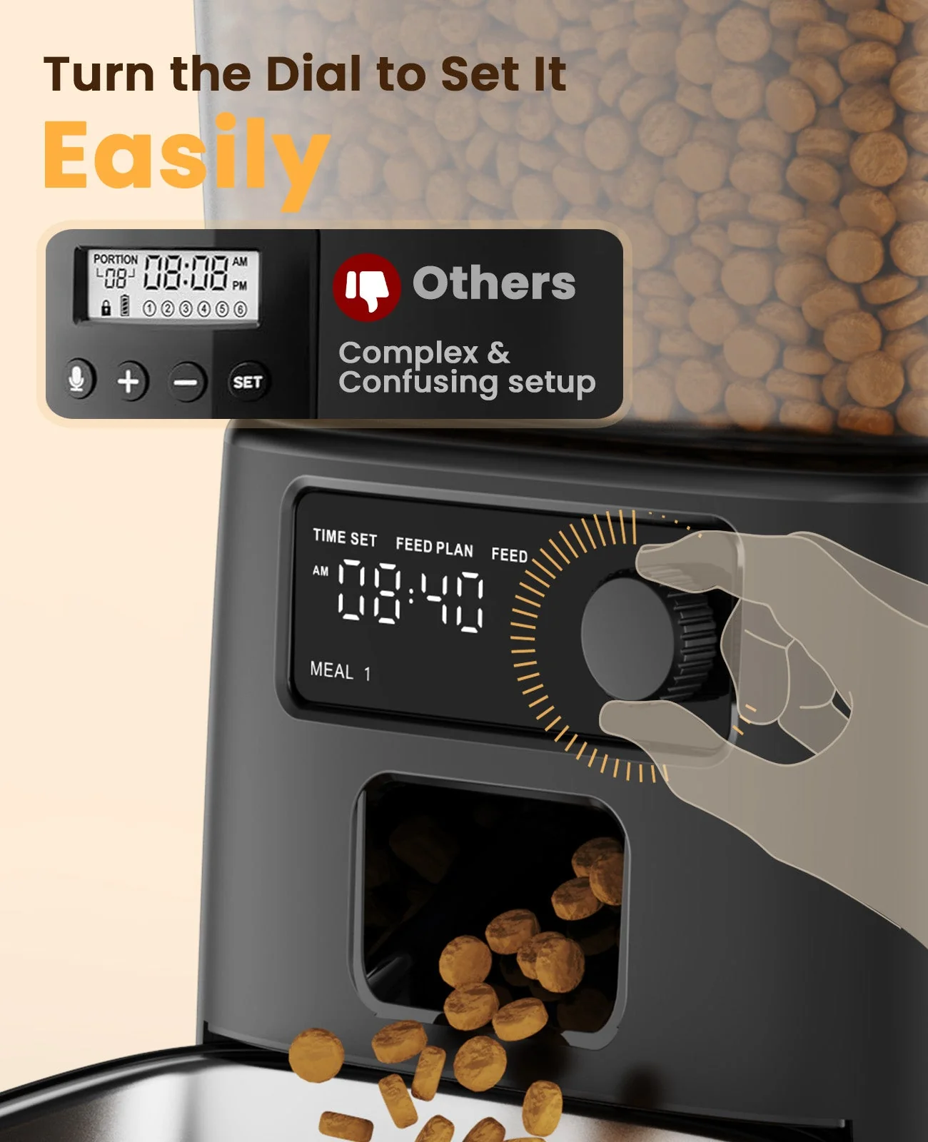 Oneisall 3.5L Automatic Cat Feeder with APP Control & 2.4G Wi-Fi - Image 26