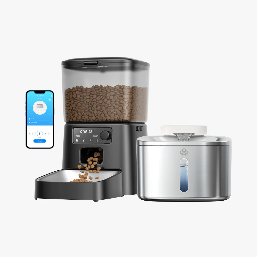 Oneisall 3.5L Cat Feeder with APP & 3.5L Cordless Water Fountain Set - Image 19