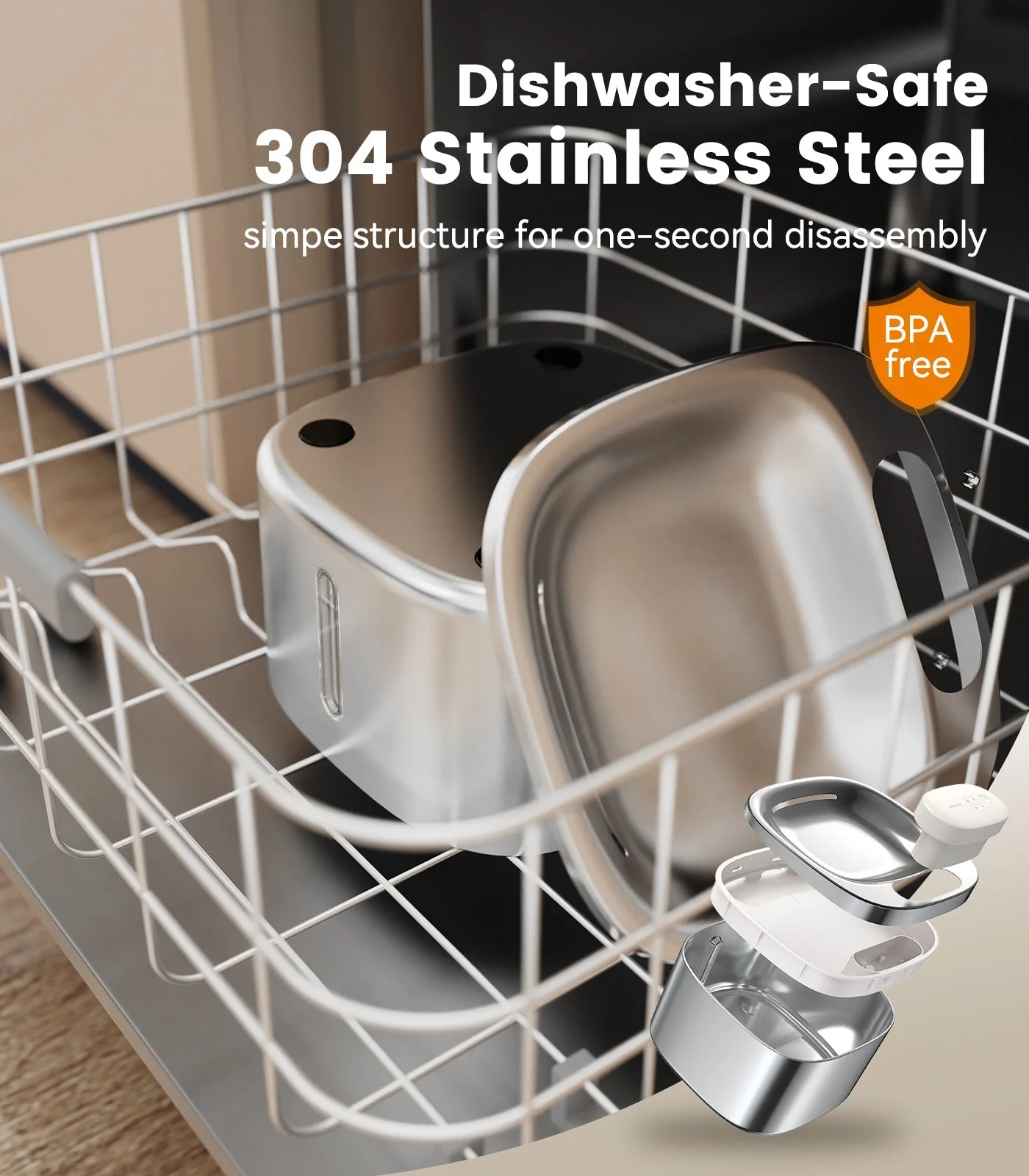 Oneisall 3.5L Cat Feeder with APP & 3.5L Cordless Water Fountain Set - Image 23