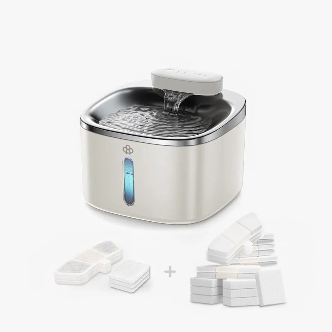 Oneisall 3.5L Cordless Stainless Steel Pet Water Fountain with 3PCS Filters - Image 39