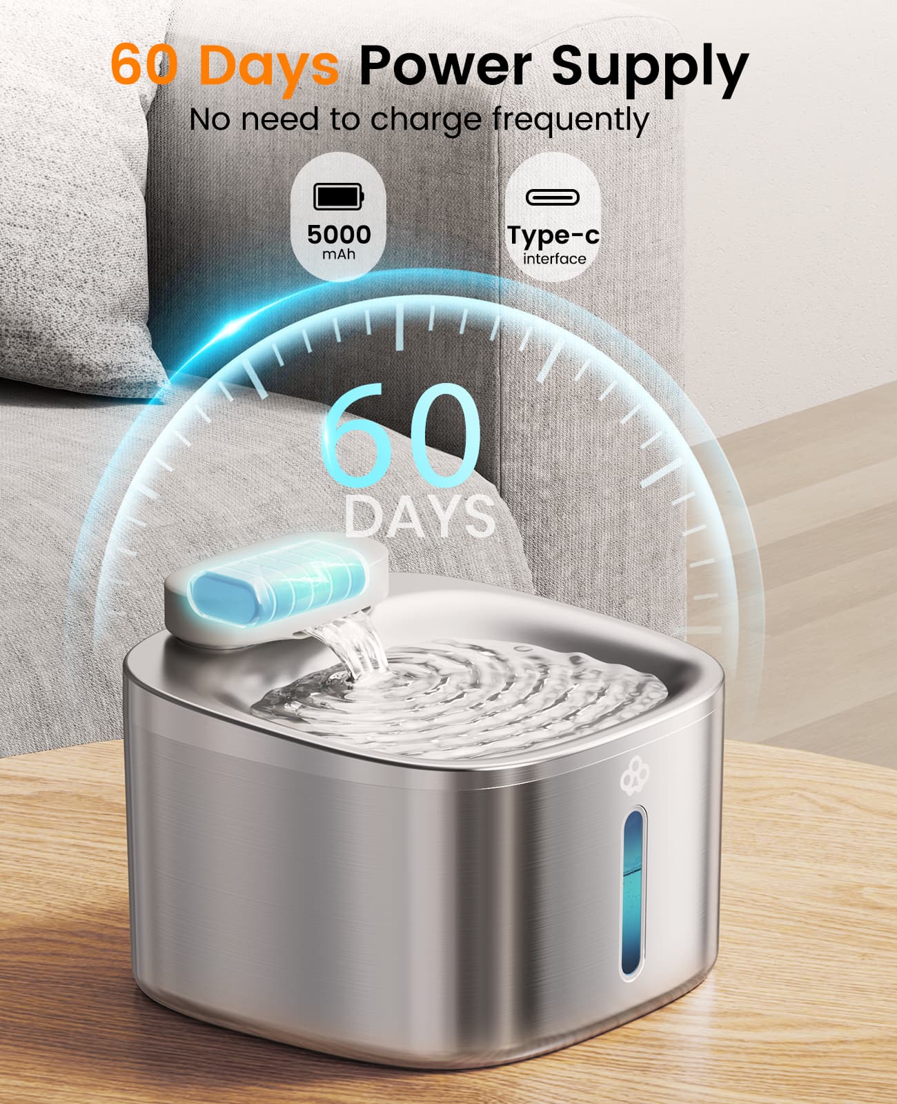 Oneisall 2L Cat Water Fountain & 7L Pet Water Fountain Set - Image 21