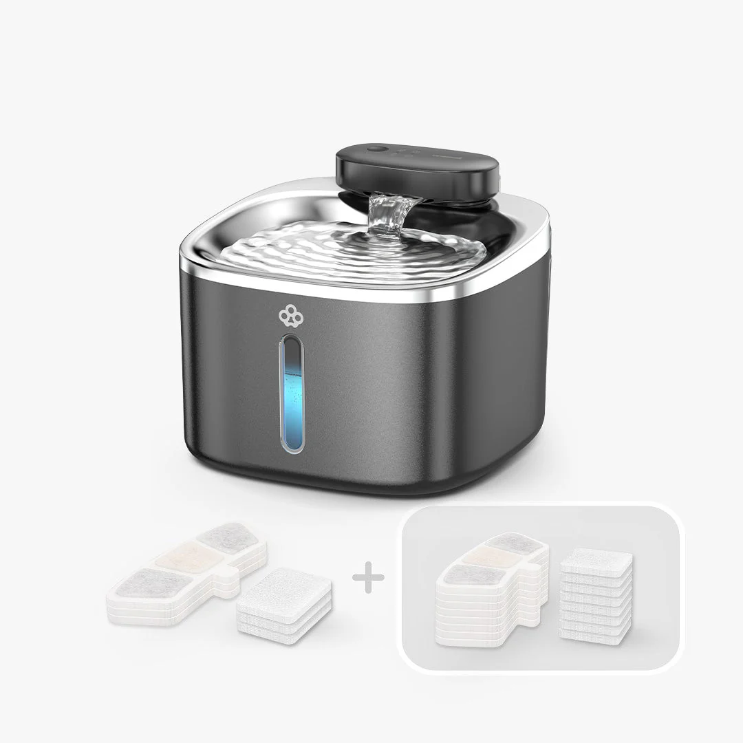 Oneisall 3.5L Cordless Stainless Steel Pet Water Fountain with 3PCS Filters - Image 35