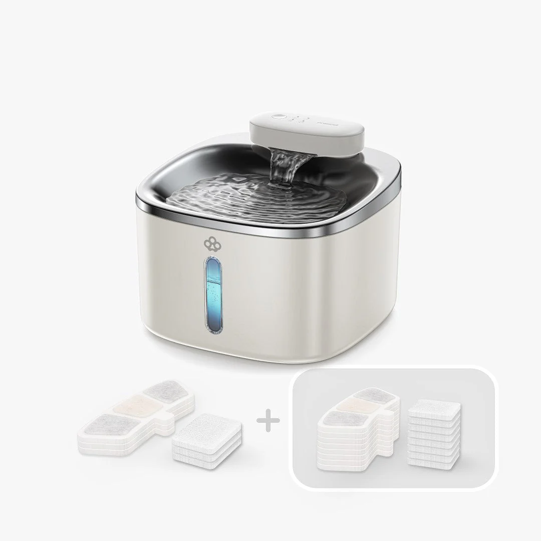 Oneisall 3.5L Cordless Stainless Steel Pet Water Fountain with 3PCS Filters - Image 38