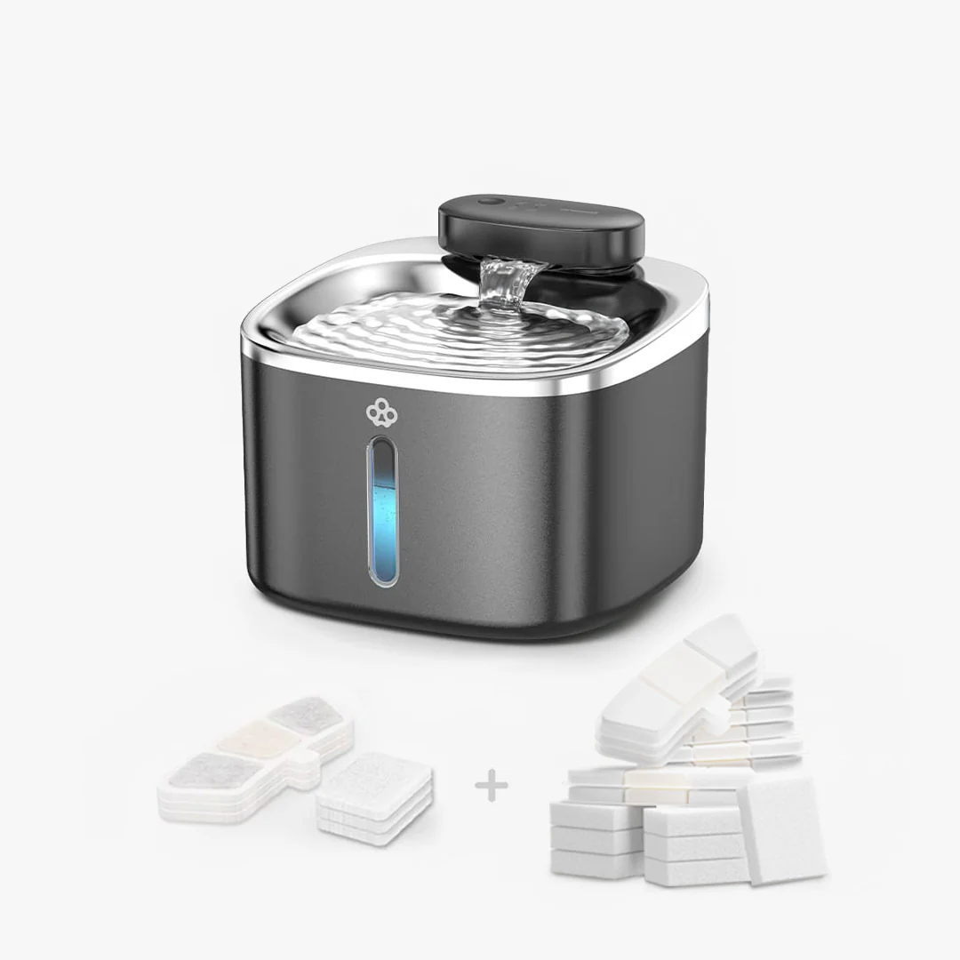 Oneisall 3.5L Cordless White Stainless Steel Pet Water Fountain with 3PCS Filters - Image 34