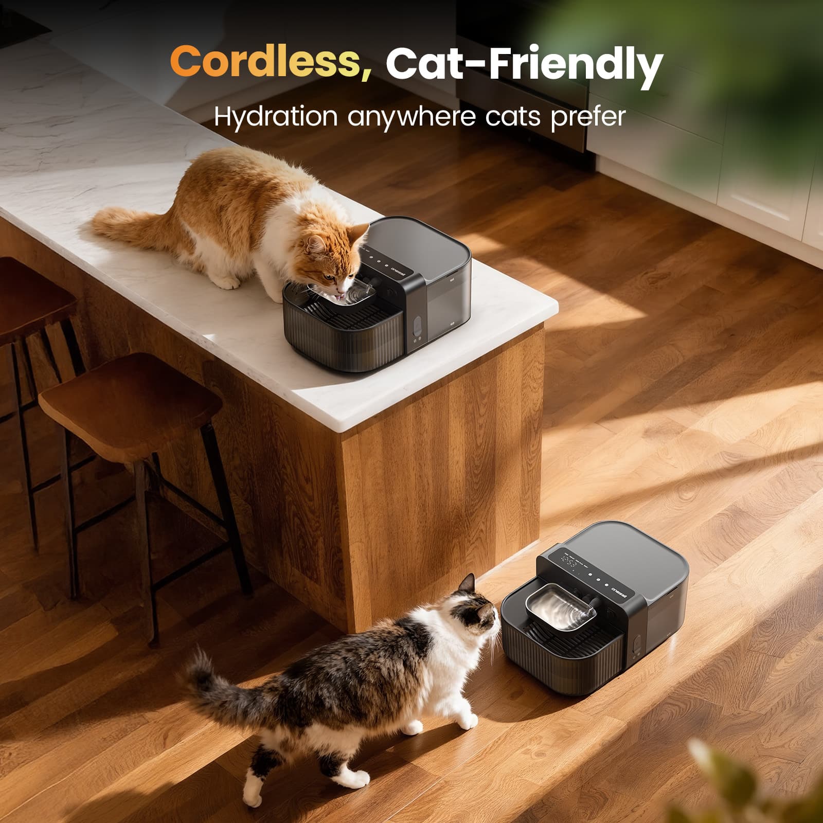 Oneisall 3.5L FreshFill Filterless Cat Water Dispenser with Fresh Water System - Image 10