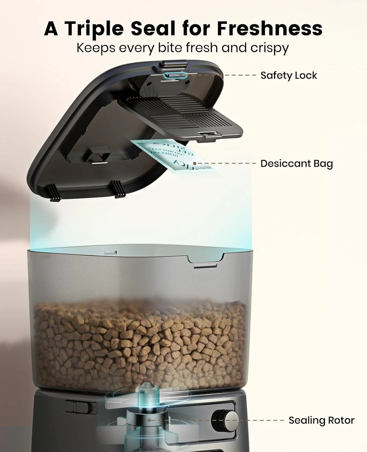 Oneisall 3.5L Cat Feeder with APP & 3.5L Cordless Water Fountain Set - Image 7