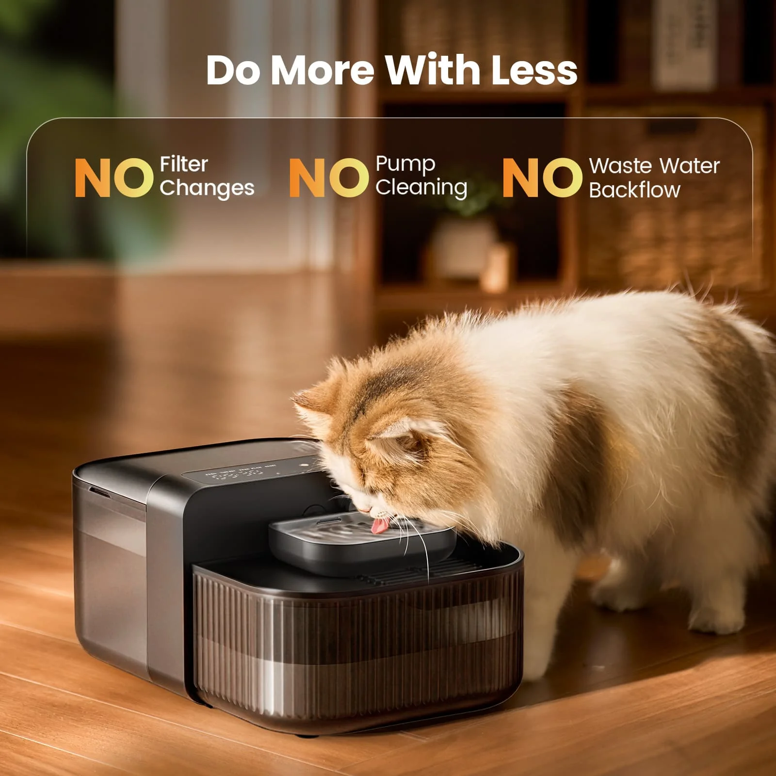 Oneisall 3.5L FreshFill Filterless Cat Water Dispenser with Fresh Water System - Image 4