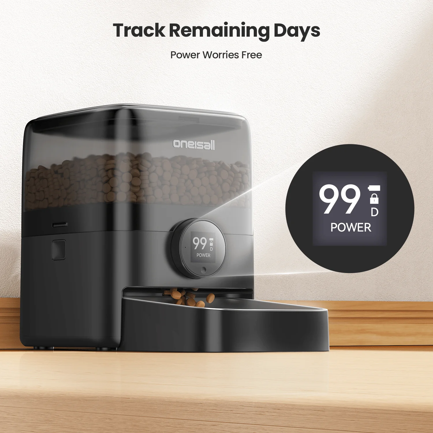 Oneisall PF06 3L Cordless Smart Cat Feeder with APP Control - Image 4