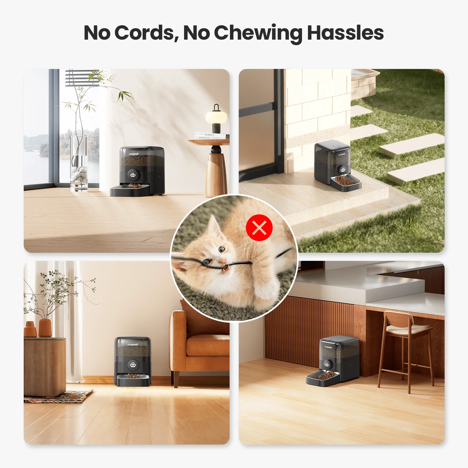 Oneisall PF06 3L Cordless Smart Cat Feeder with APP Control - Image 7