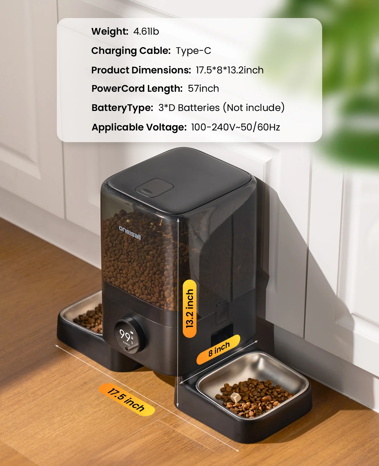 Oneisall H1 5L Automatic Cat Feeders for Two Cats - Image 18