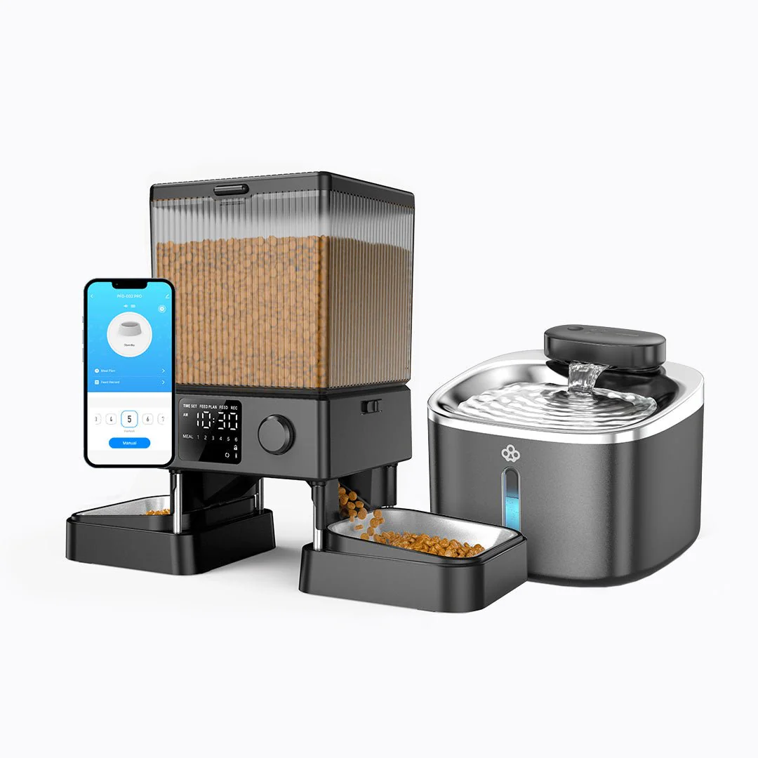 Oneisall 5L Automatic Cat Feeder Basic & 3.5L Cordless Water Fountain Set - Image 35