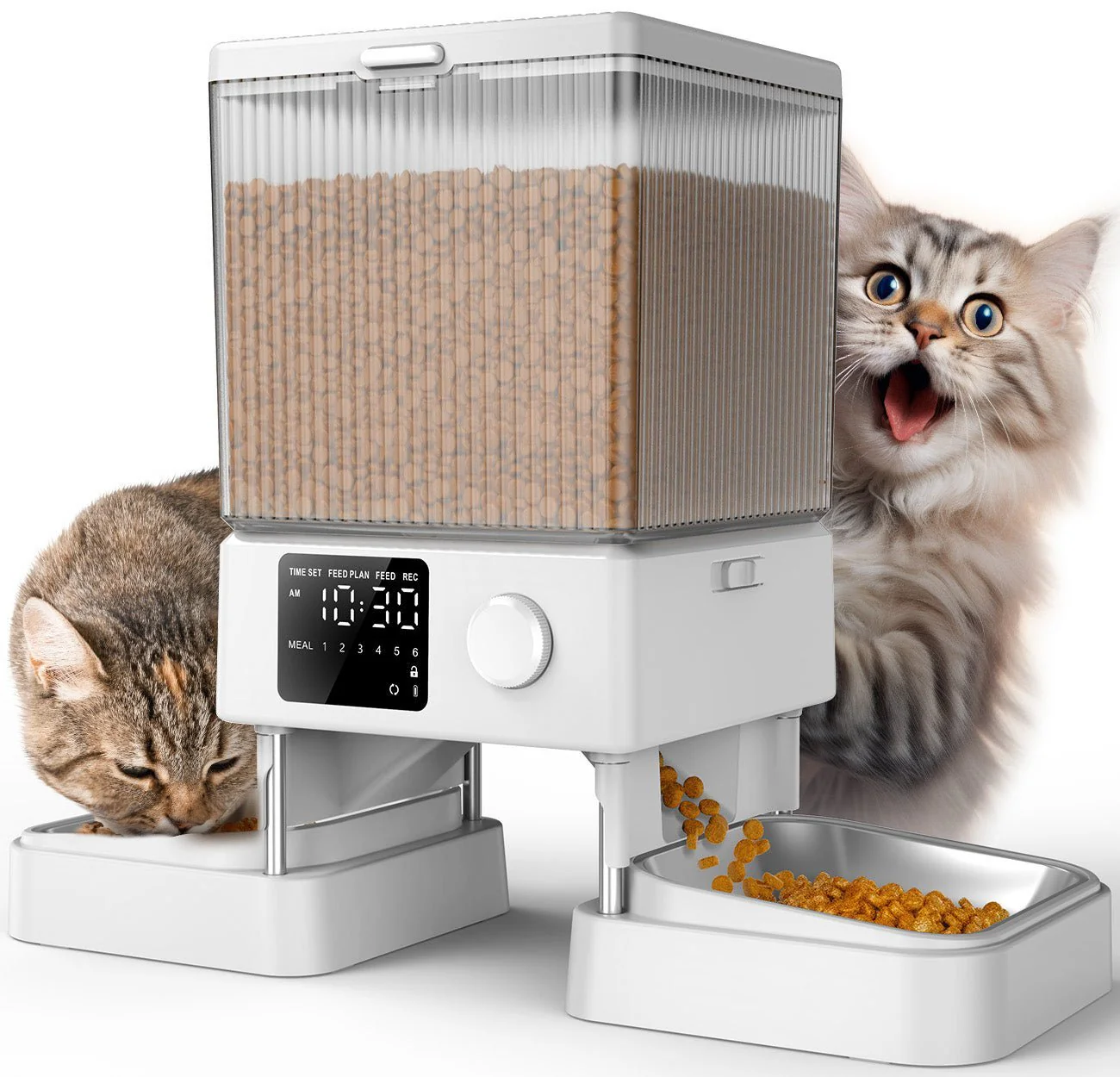 Oneisall 5L Automatic Cat Feeder for Two Cats-Black - Image 13