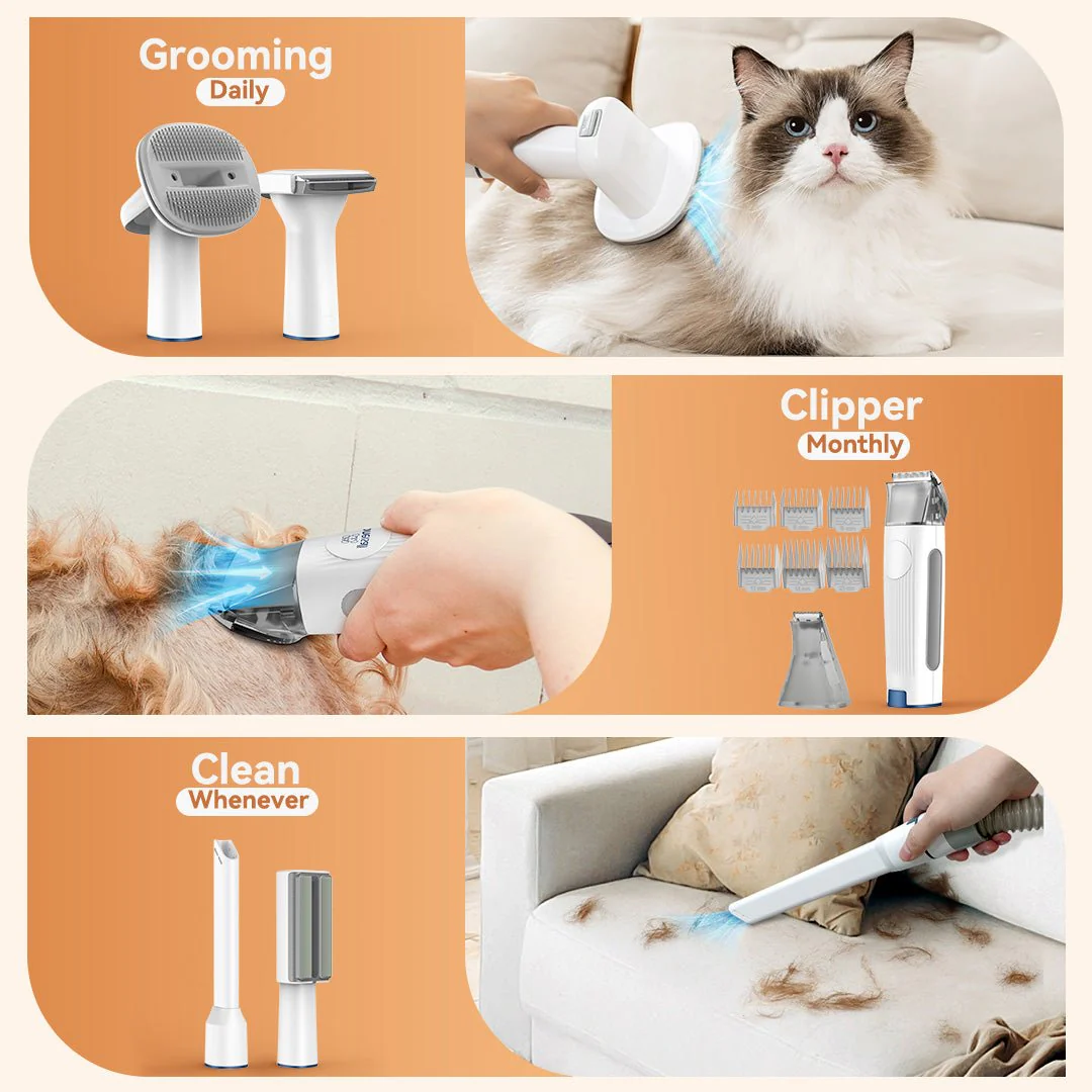 Oneisall LM5C 6-in-1 Cat Grooming Vacuum Kit - Image 4