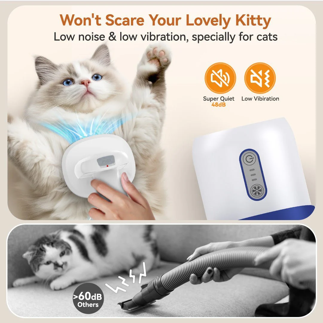 Oneisall LM5C 6-in-1 Cat Grooming Vacuum Kit - Image 7