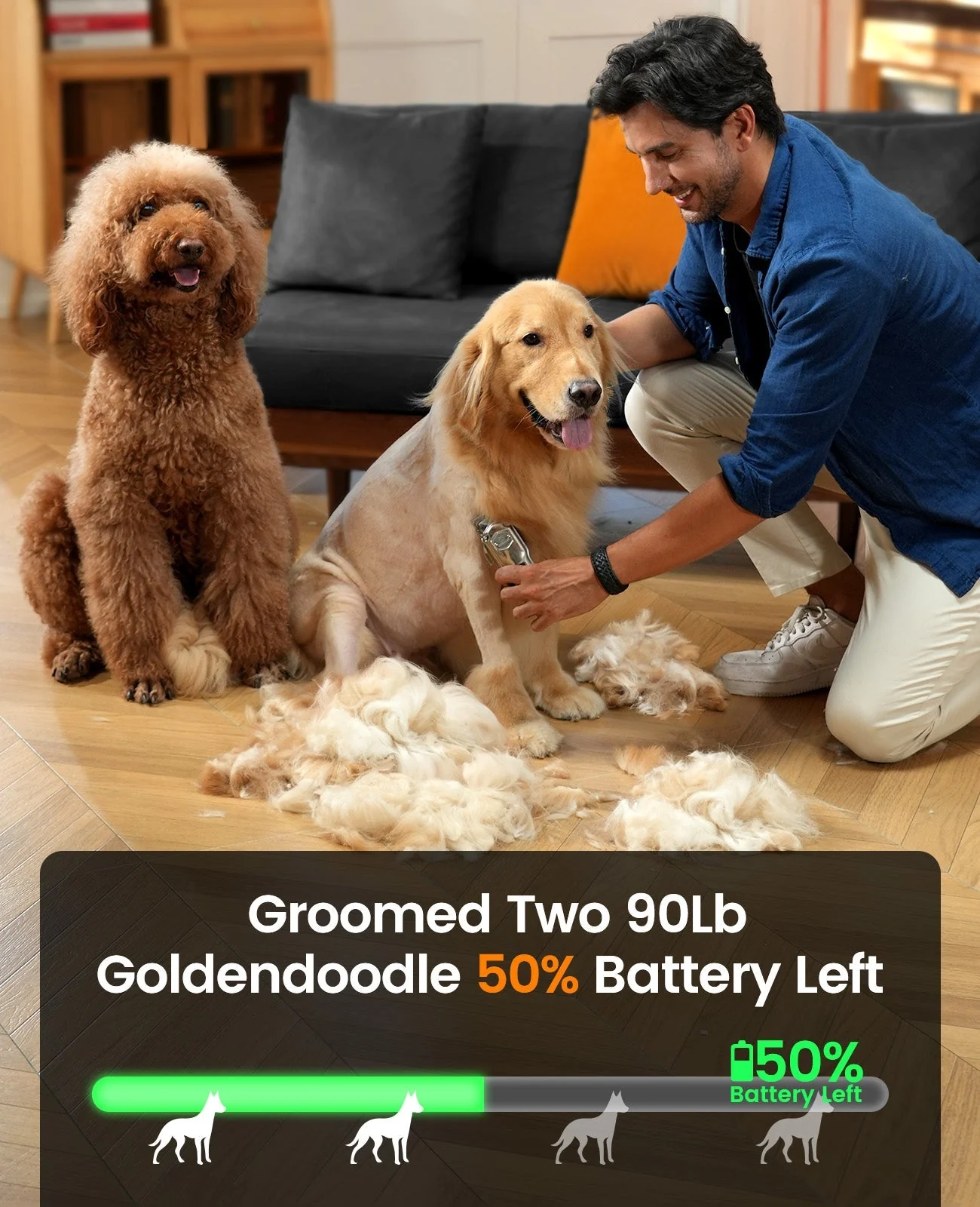 Oneisall RFC-676 Pro Dog Clippers with Detachable Metal Combs - Image 7