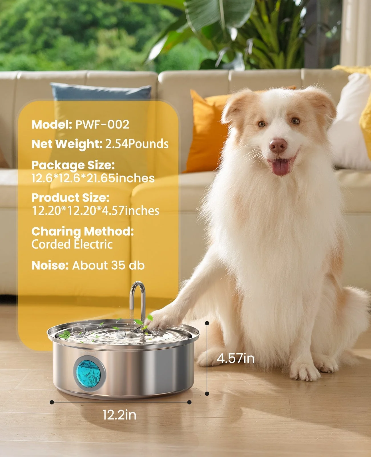 Oneisall 7L Pet Water Fountain with 1.5m Power Cord - Image 18
