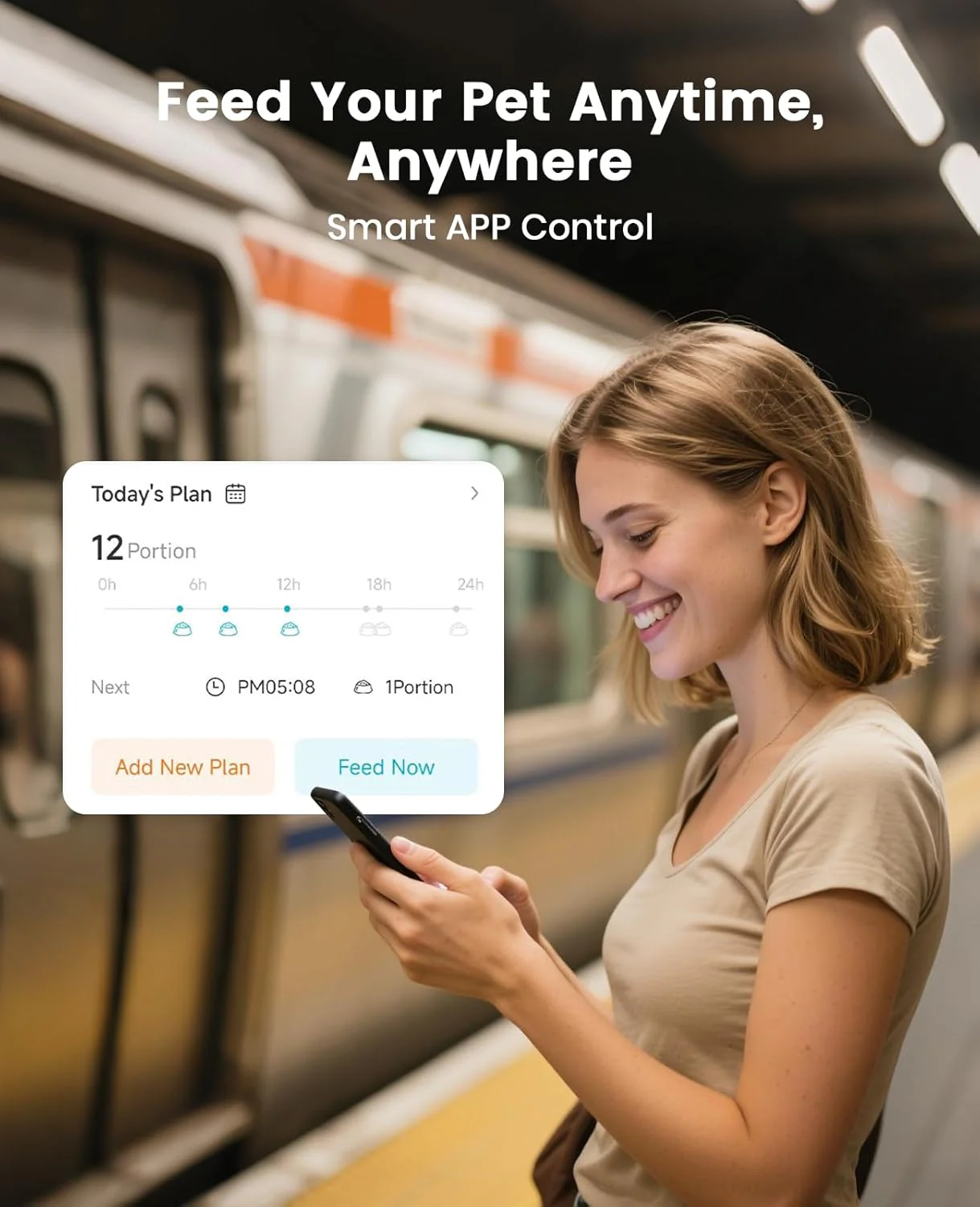 Oneisall 3.5L Cat Feeder with APP & 3.5L Cordless Water Fountain Set - Image 3