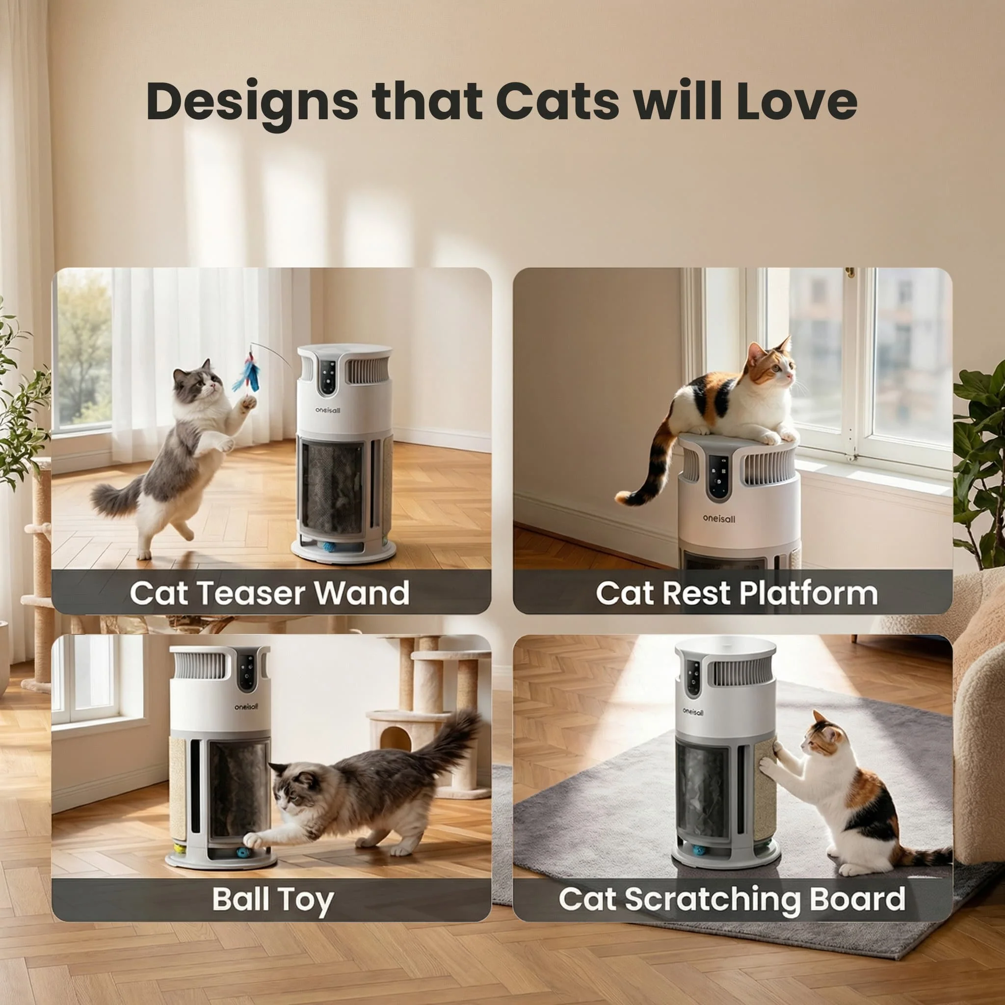 Oneisall Air Purifier for Homes with Pets, Dual-Side Intake - Image 31