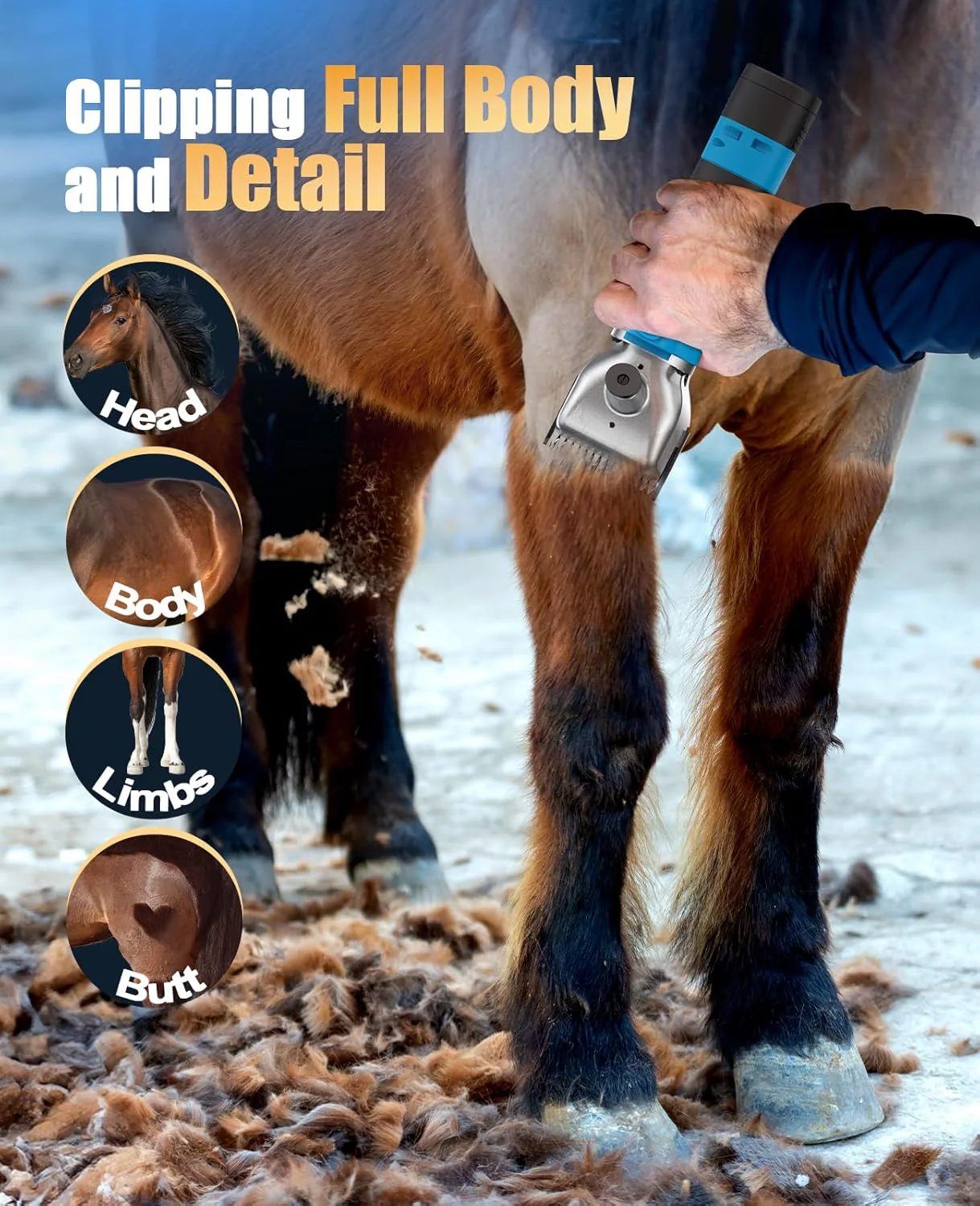 Oneisall 2601 Cordless Horse Clippers All-in-one - Image 4