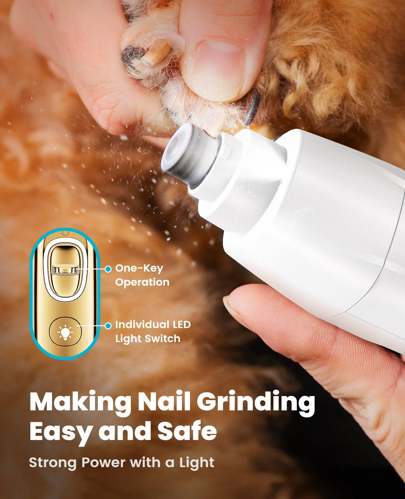 Oneisall FC10 4-in-1 Cordless Multi-Functional Pet Clippers - Image 14