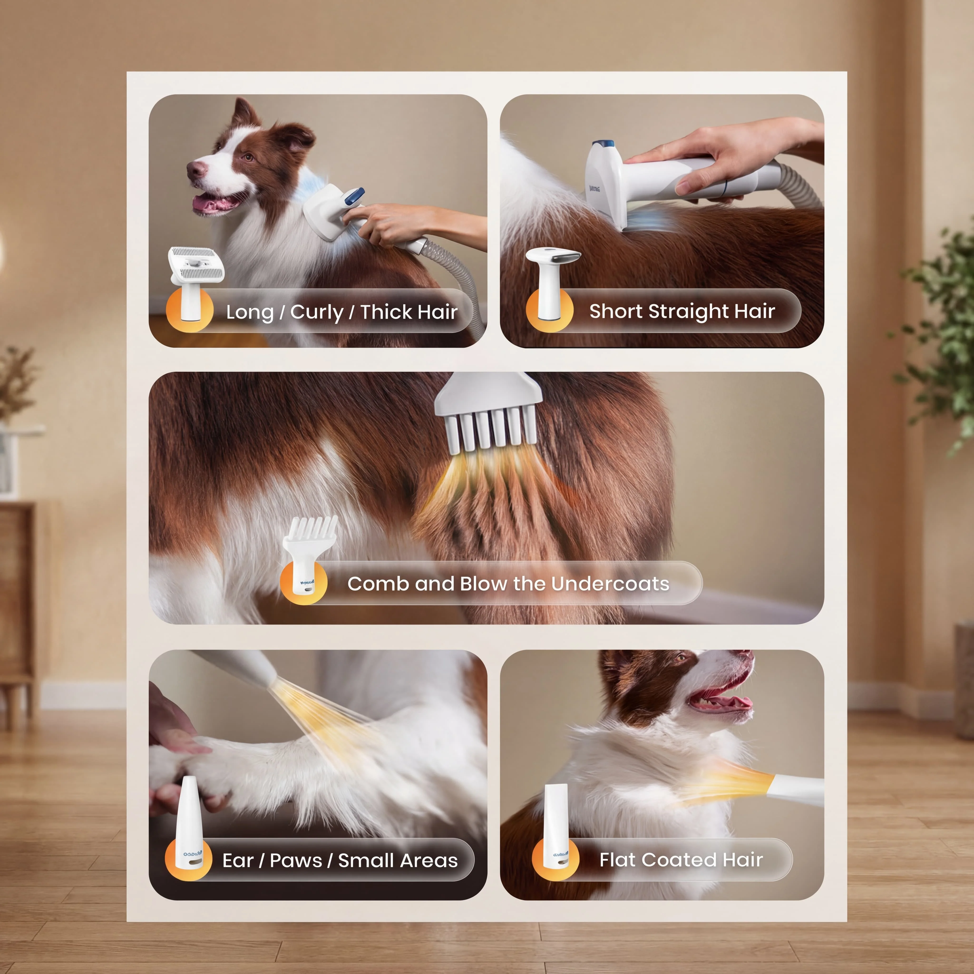 Oneisall Cozy C1 8-in-1 Pet Grooming Vacuum & Dryer Kit - Image 8