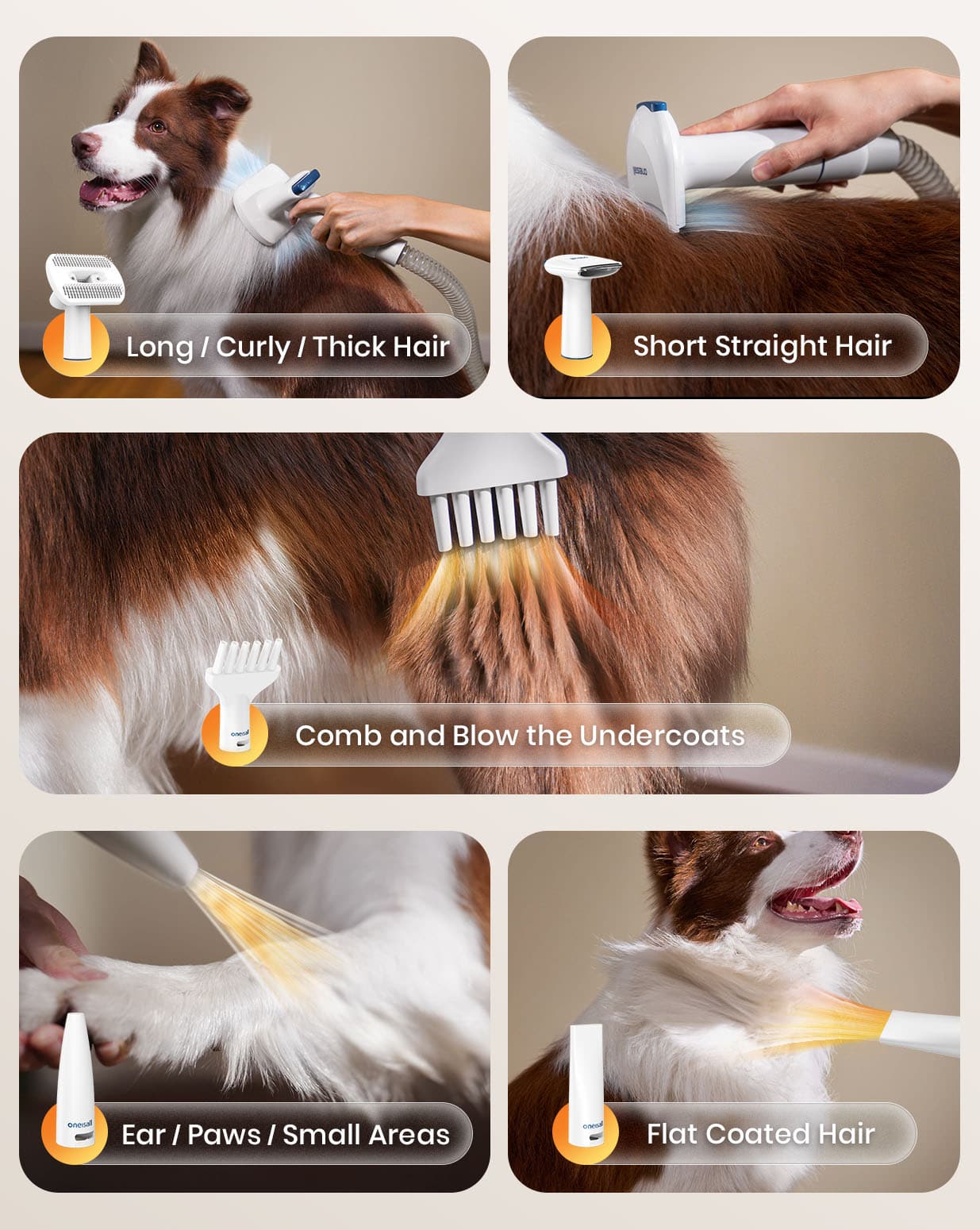 Oneisall Cozy C1 Pet Grooming Vacuum Kit & 7L Pet Water Fountain Set - Image 5