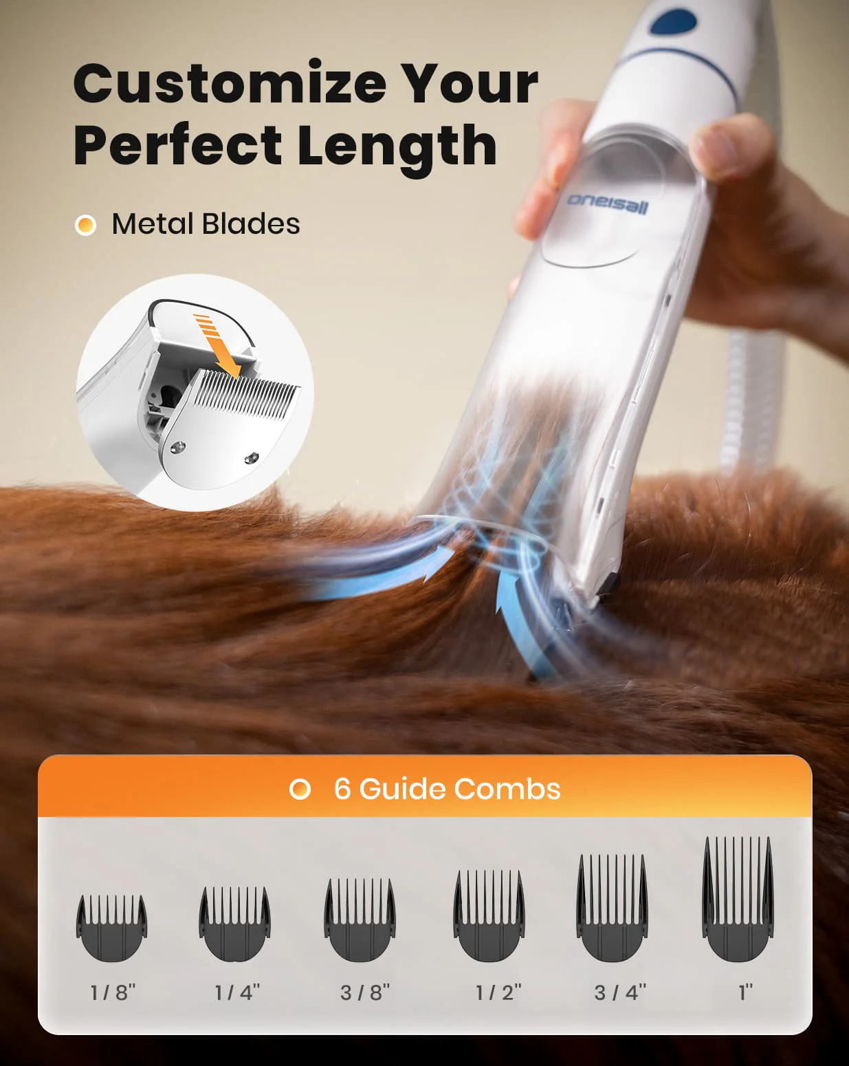 Oneisall Cozy C1 Pet Grooming Vacuum Kit & 7L Pet Water Fountain Set - Image 6