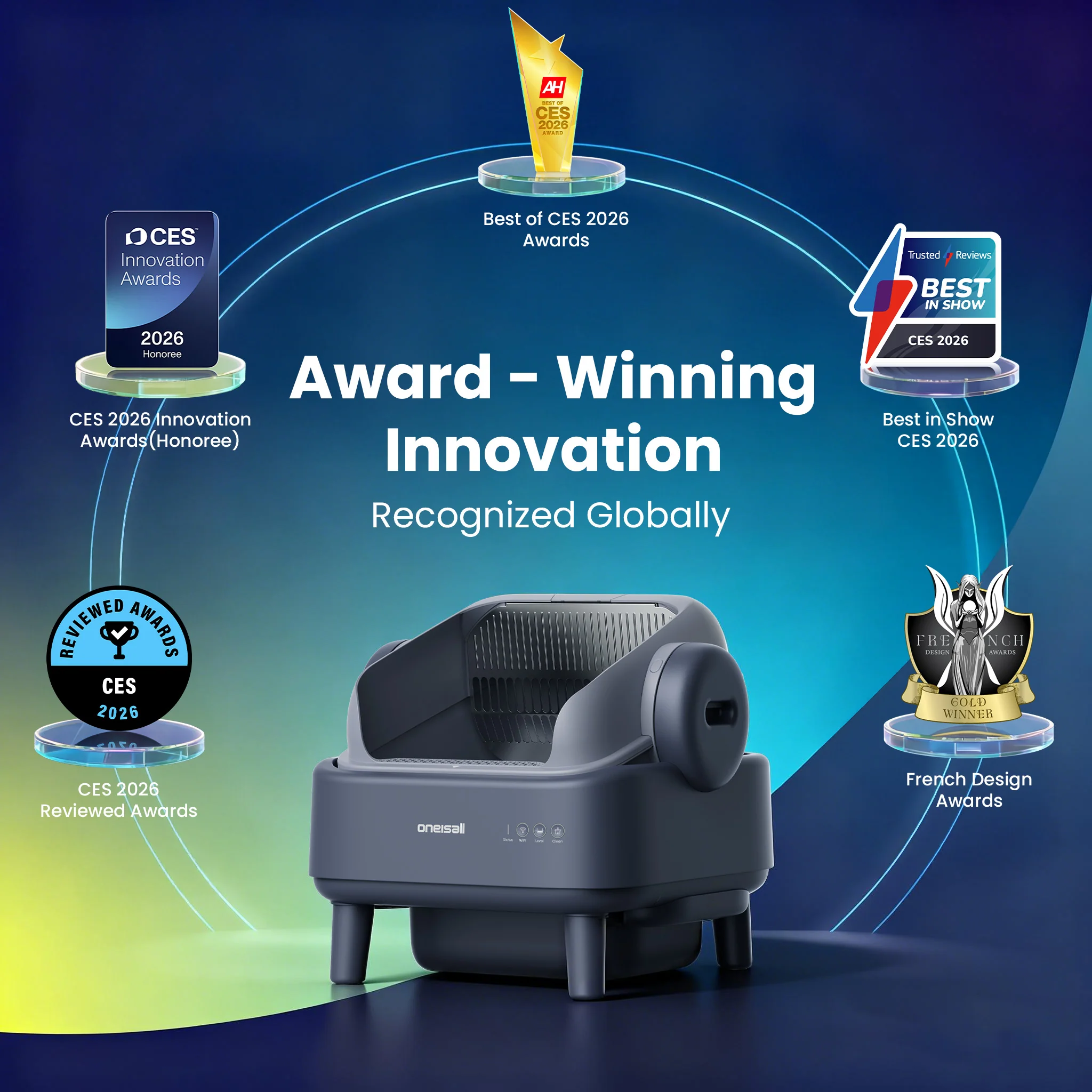 Oneisall Ease S1 Self-Cleaning Litter Box White - Image 11