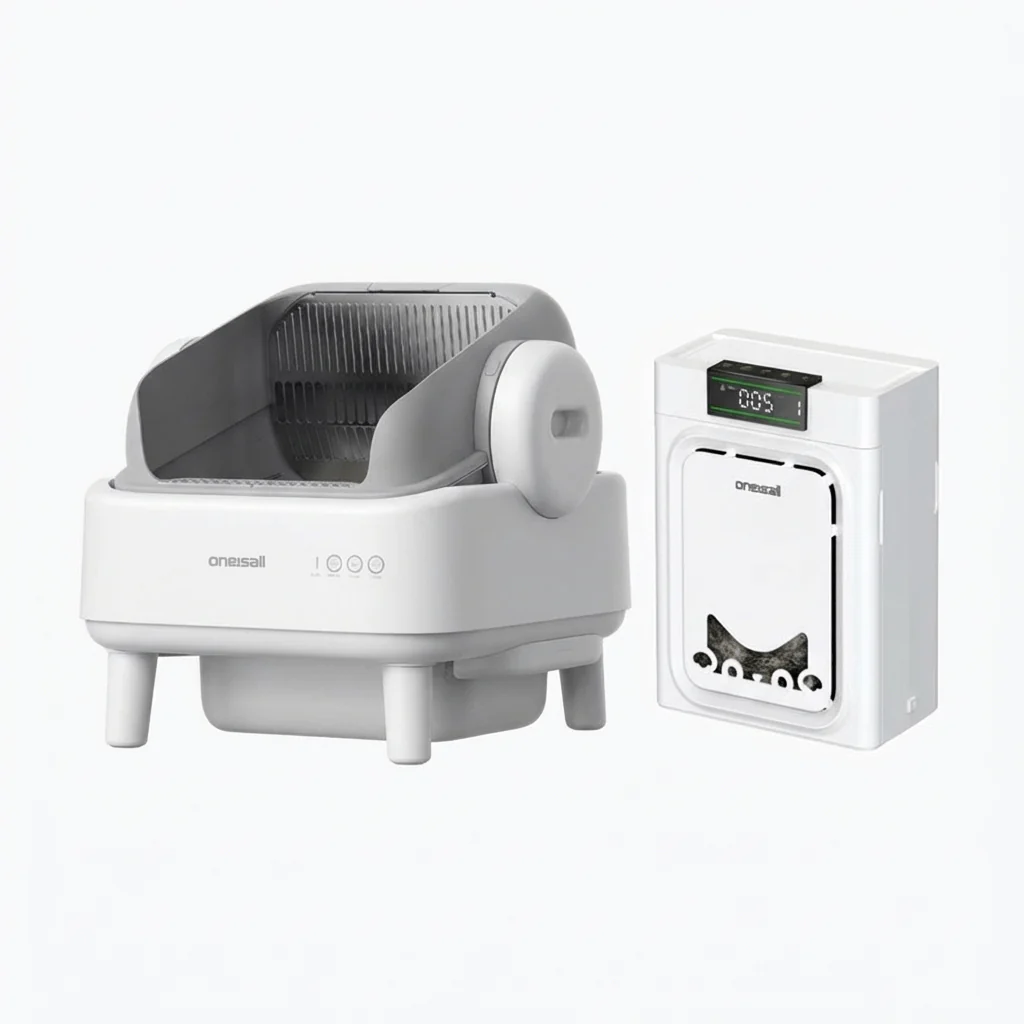 Oneisall Ease S1 Self-Cleaning Litter Box White - Image 15