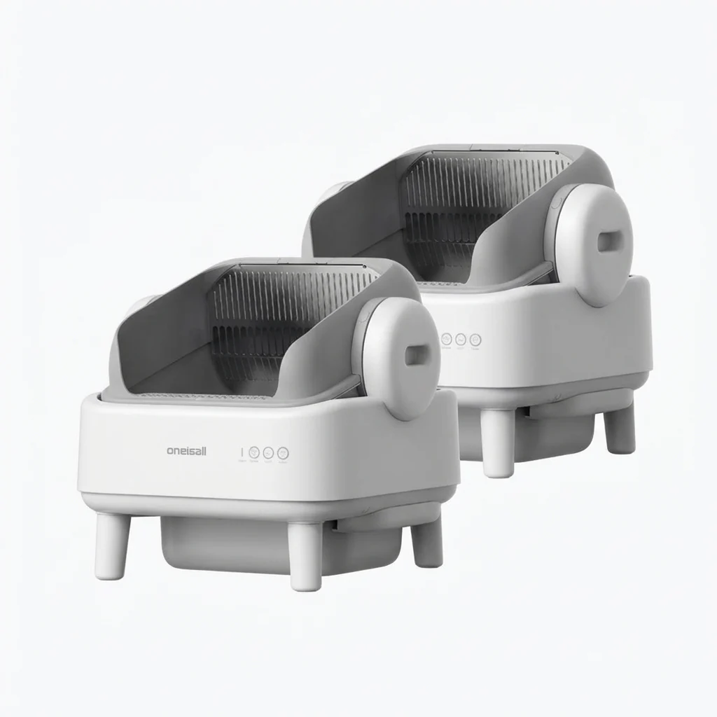 Oneisall Ease S1 Self-Cleaning Litter Box White - Image 24
