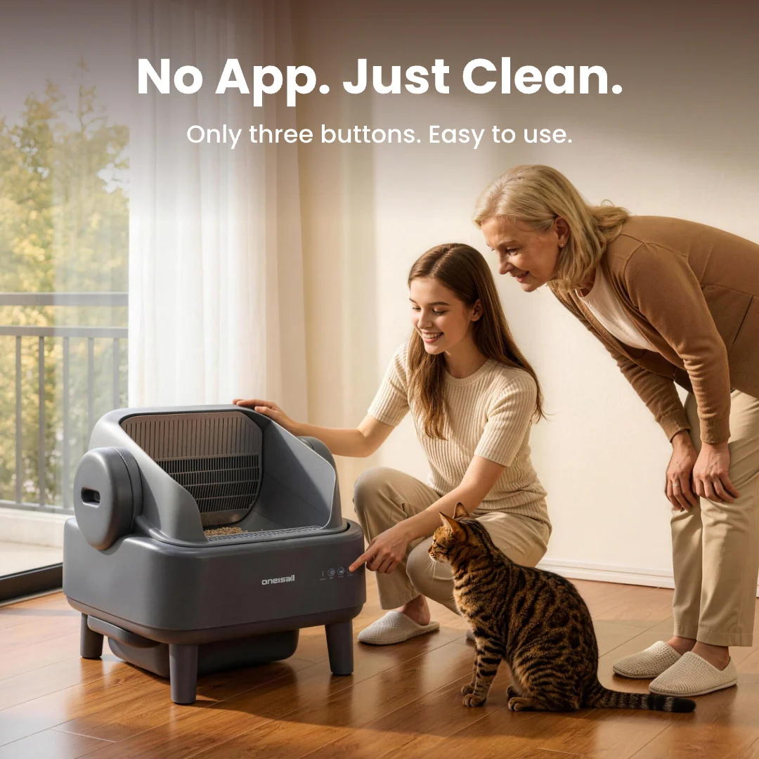 Oneisall Ease S1 Self-Cleaning Litter Box White - Image 36