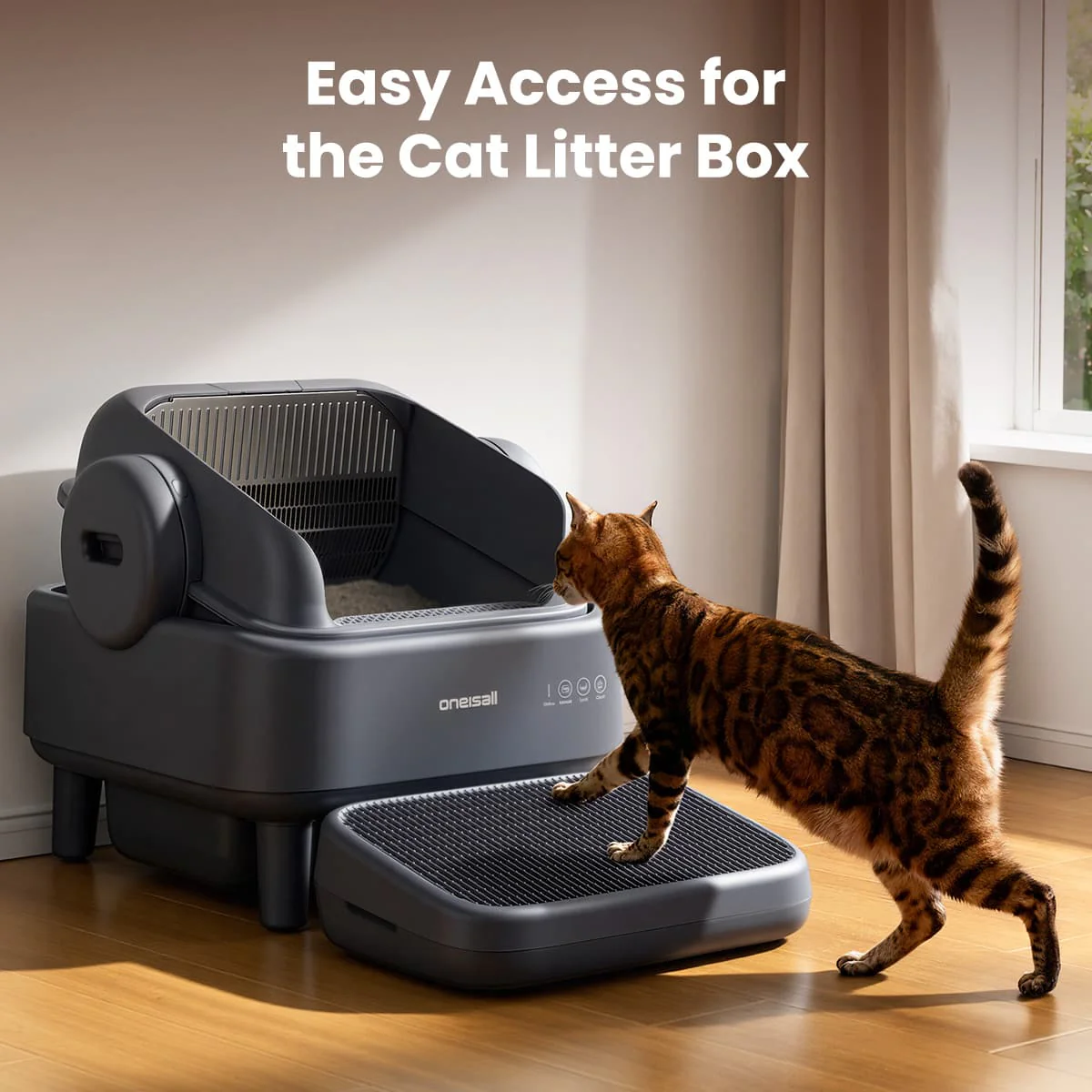 Oneisall Ease S1 Self-Cleaning Litter Box White - Image 41