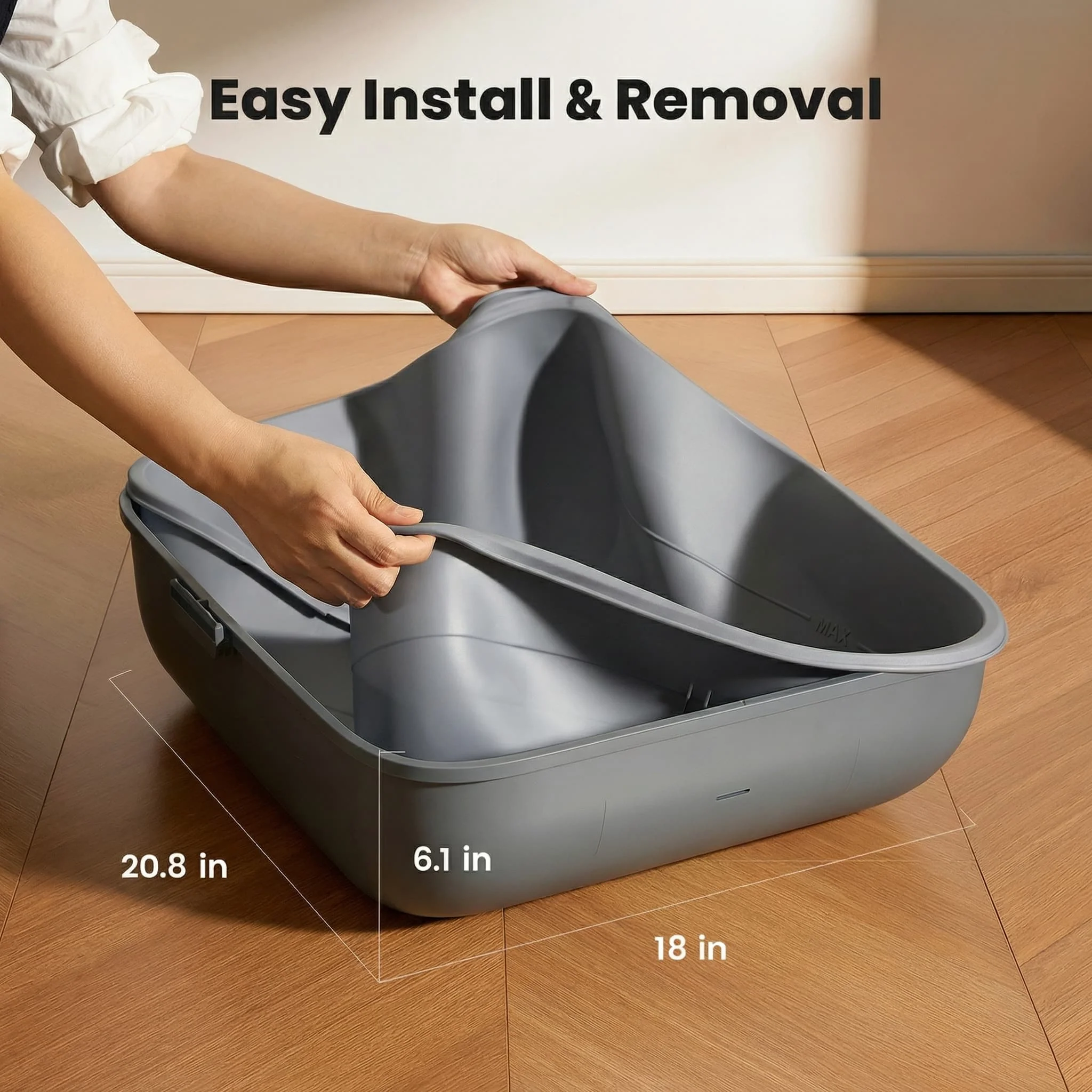 Oneisall Ease S1 Self-Cleaning Litter Box White - Image 45