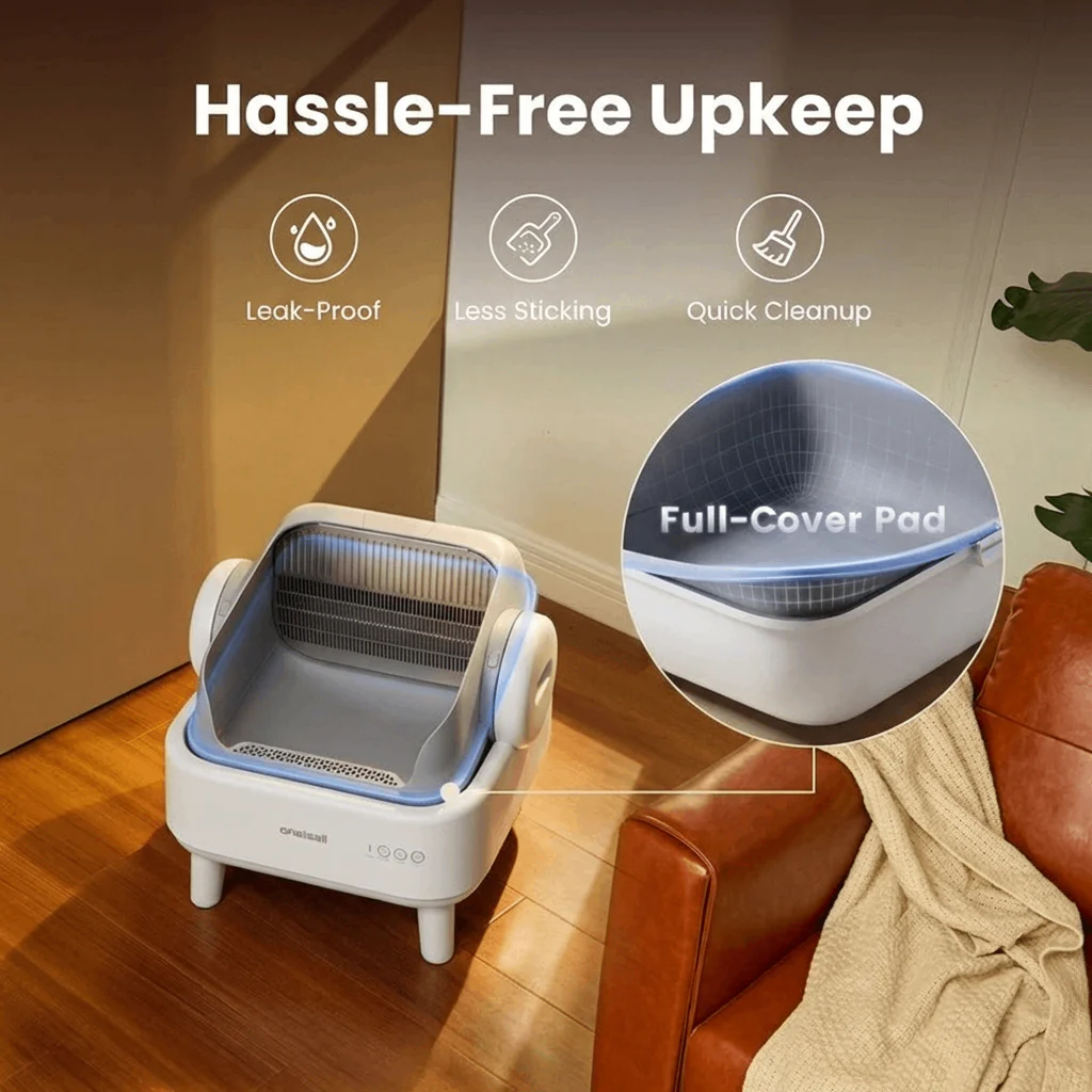 Oneisall Ease S1 Self-Cleaning Litter Box White - Image 5