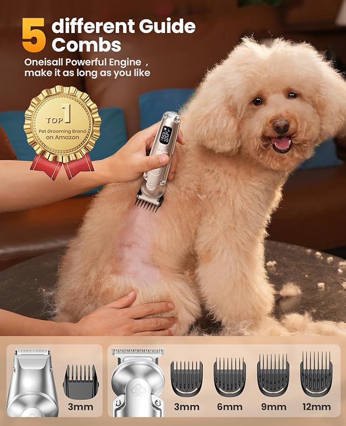 Oneisall FC09 4-in-1 Dog Clippers & Dog Grooming Kit - Image 5