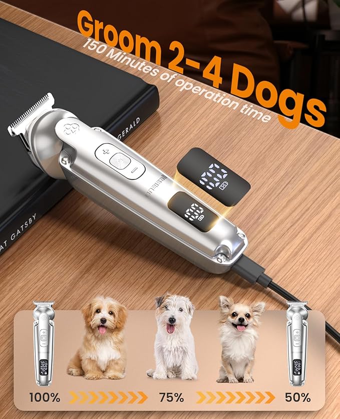 Oneisall FC09 4-in-1 Dog Clippers & Dog Grooming Kit - Image 6